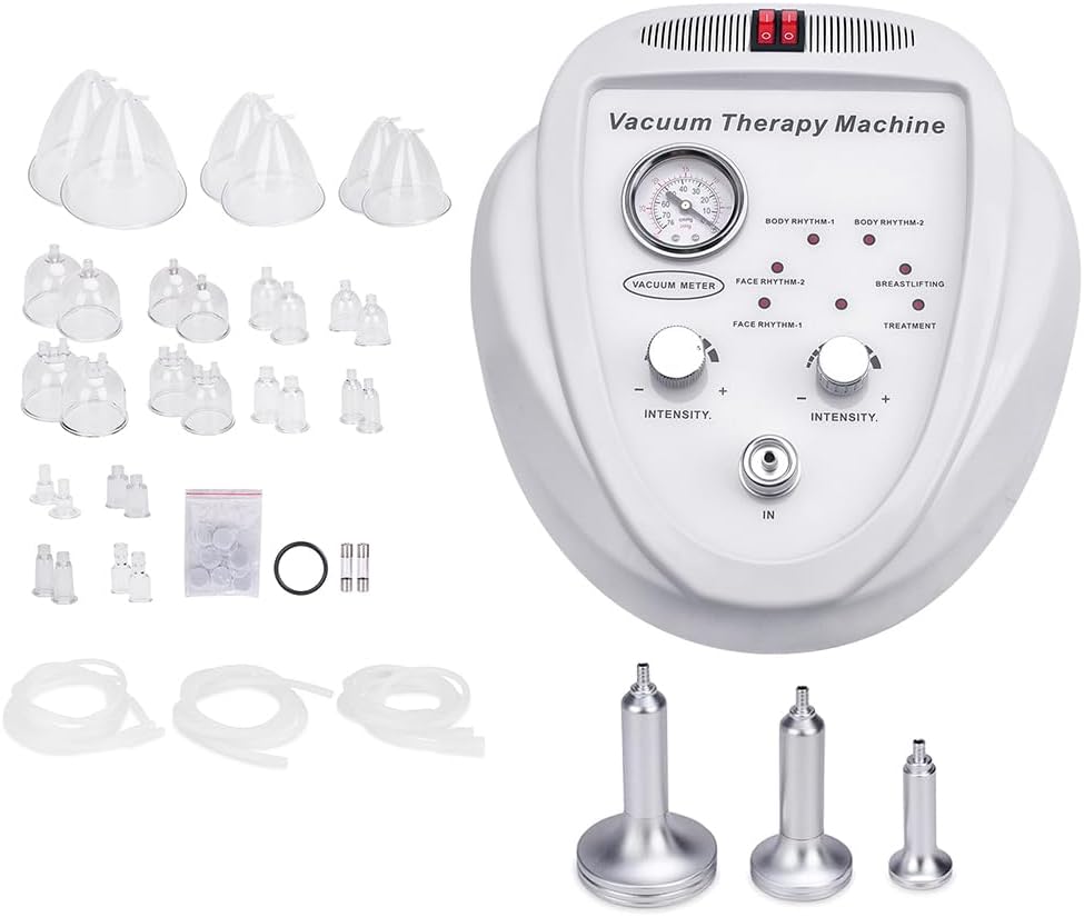 – Professional Cupping Therapy Set,Vacuum Therapy Machine 30 Multi-Sized Vacuum Cups with Three Gua Sha Handle Pumps Massage Cupping Set