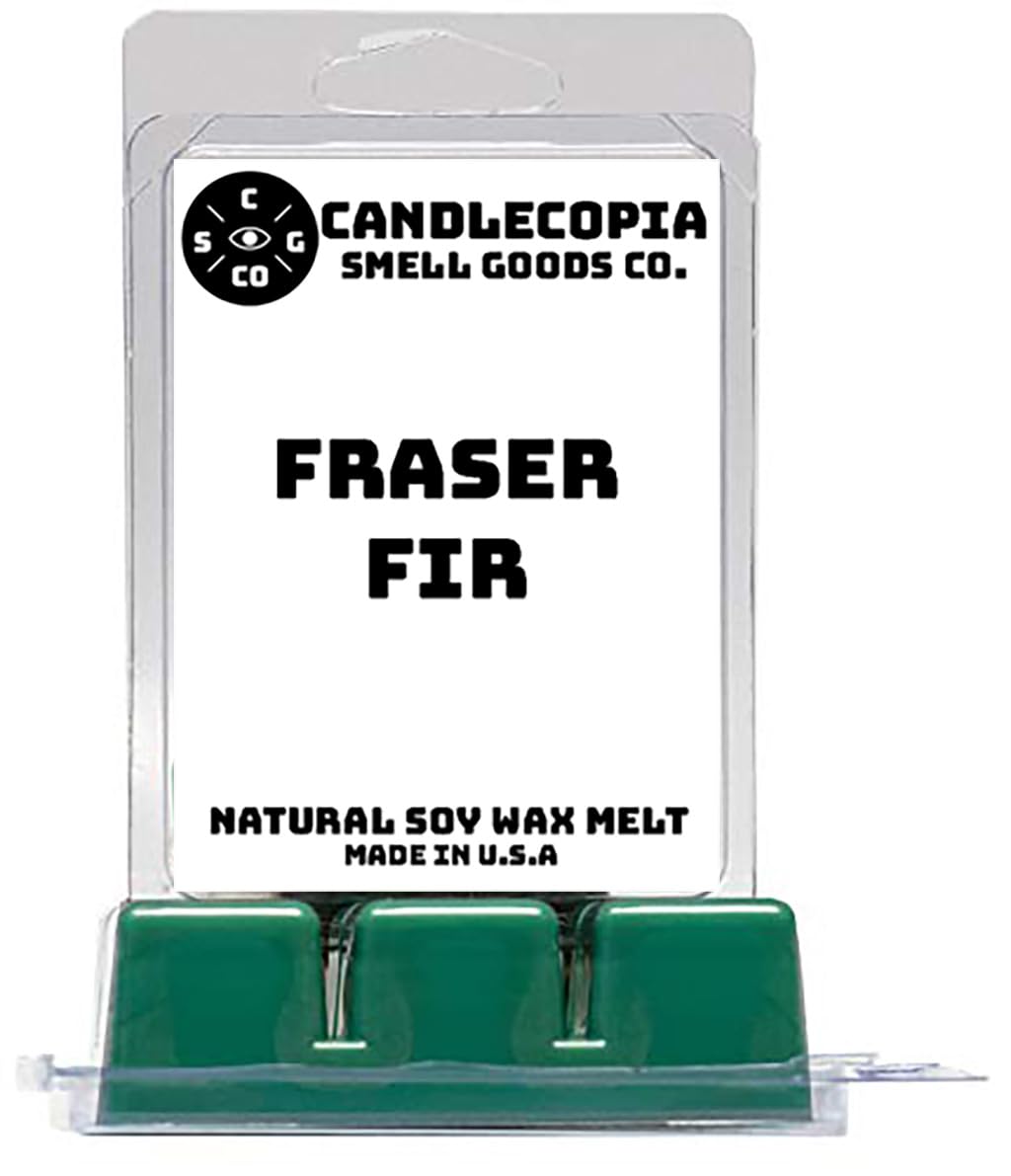 Fraser Fir Strongly Scented Hand Poured Vegan Wax Melts, 12 Scented Wax Cubes, 6.4 Ounces in 2 x 6-Packs