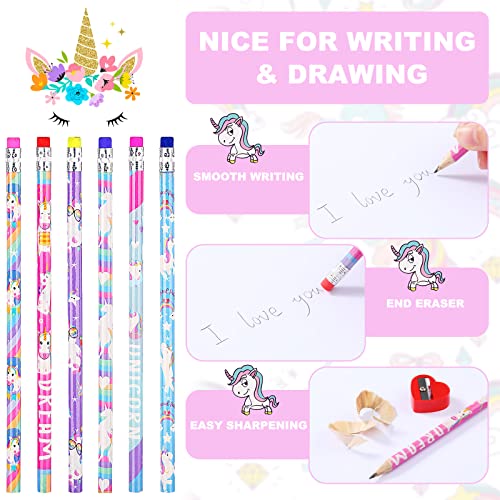 Lápices de grafito HB eraser unicornio x36 miniatura 4