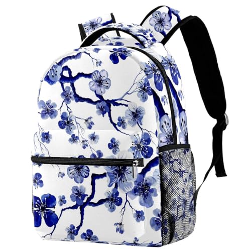 Sac de voyage décontracté et scolaire à motif branches de cerises pour le weekend