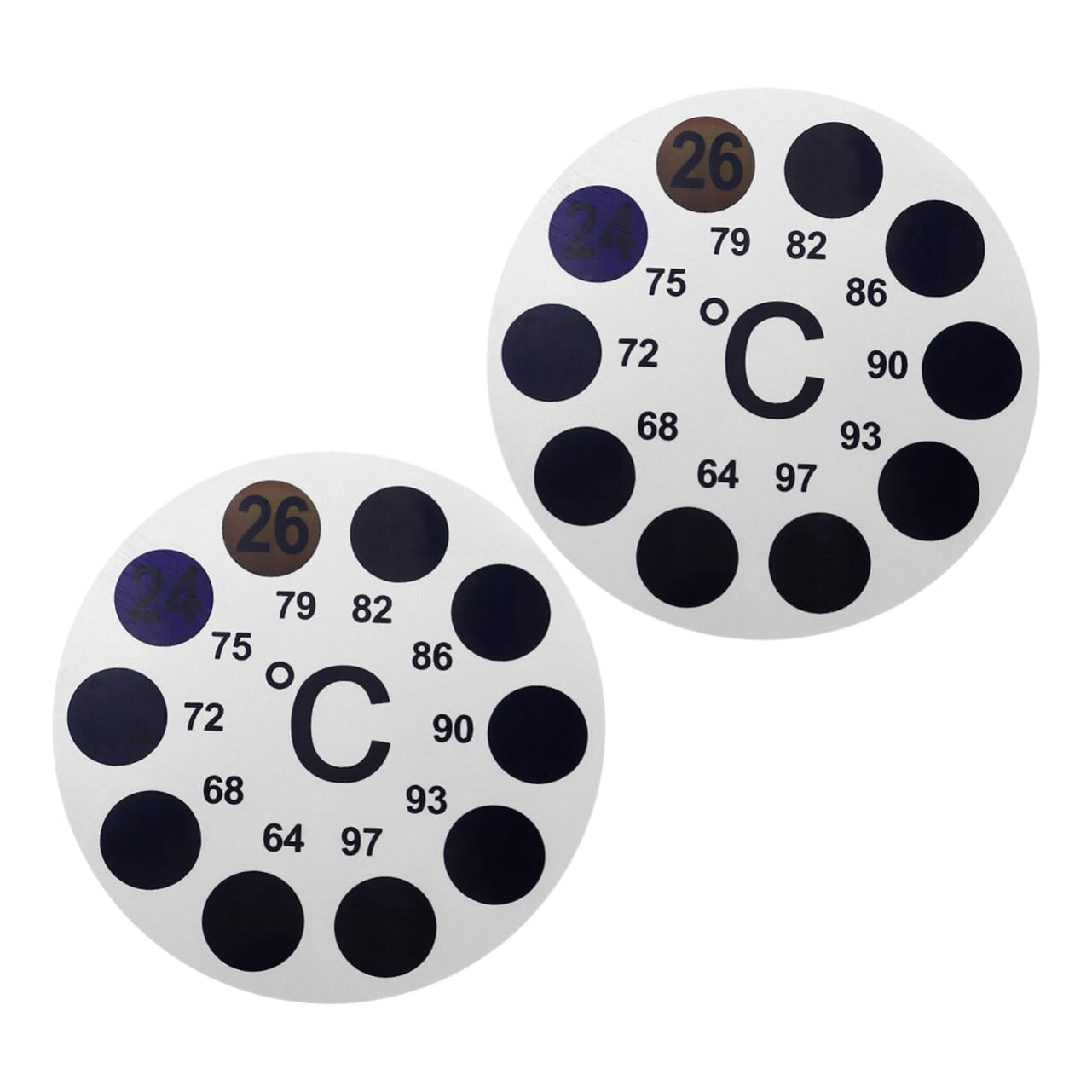 Yardwe 2 Pcs Digital Fish Tank Thermometer Sticker Adhesive Strip for Pet Fish Tanks Instant Read Aquarium Temperature Indicator Easy to Apply Celsius Scale Thermometer for Wine Jar