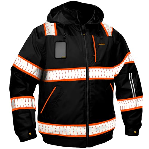 KwikSafety Reflective Jackets | Men's Insulated Hi Vis Work Bombers | Yellow, Orange, Multicolor