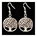 Produktbild Hacoly Ohrhänger Ohrringe Tropfen Ohrringe Ohrschmuck Damen Lang Ohrringe Hängend Baum des Lebens Handmade Ohrhänger Kleine Hängeohrringe für Mädchen Damen Zubehör-Gold