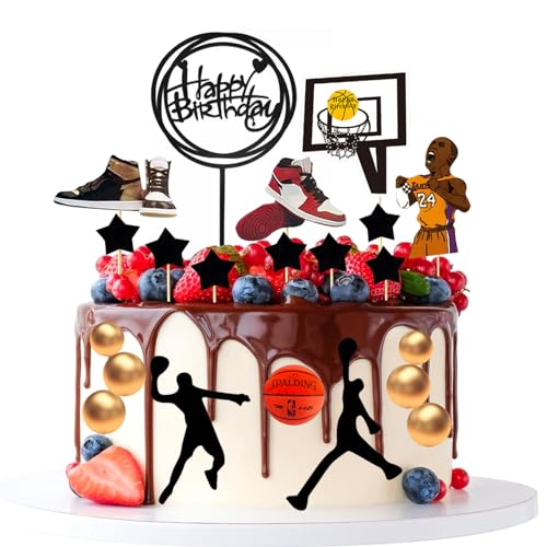 SEPSCO 24 Stück Tortenaufleger Basketball Themed, Tortendeko Geburtstag Kuchen Deko Cake Topper Zubehör Basketball-Kuchendekoration für Jungen und Herren Sport-Geburtstagsfeier Cupcake Dekoration SEPSCO 24 Stück Tortenaufleger Basketball Themed, Tortendeko Geburtstag Kuchen Deko Cake Topper Zubehör Basketball-Kuchendekoration für Jungen und Herren Sport-Geburtstagsfeier Cupcake Dekoration