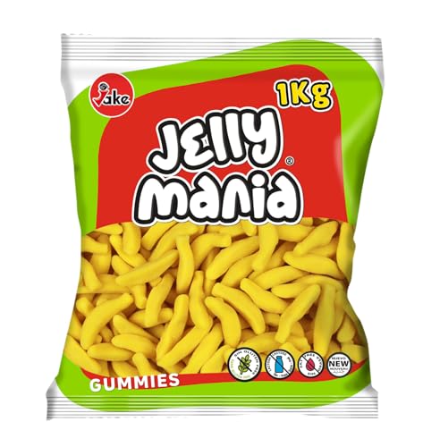 Funtastyc | Bolsa Golosinas Jake | Para fiestas, chuches, navidad, regalo, caramelos, piñata cumpleaños infantil, gominolas, regaliz de sabores. (Plátanos con Azúcar, 1 Kg)