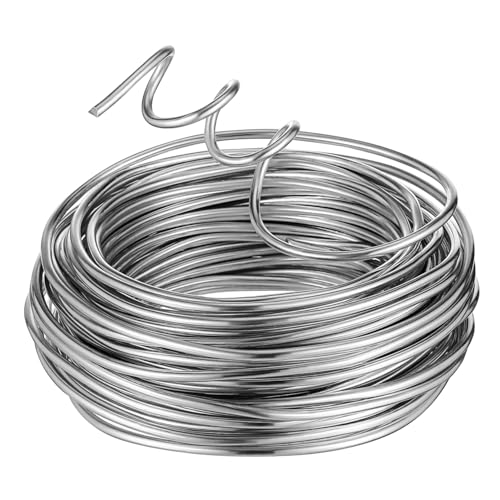 Alambre de aluminio flexible para bisutería y manualidades Veemoon plata