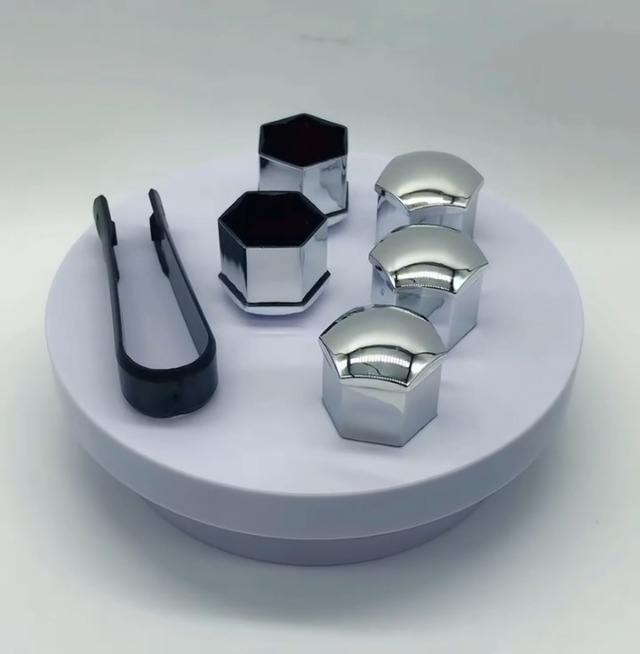 Copridado Per Auto Senvenelec - 20 Pezzi Da 21mm | In Nylon Argento | Con Estrattore - Foto 7