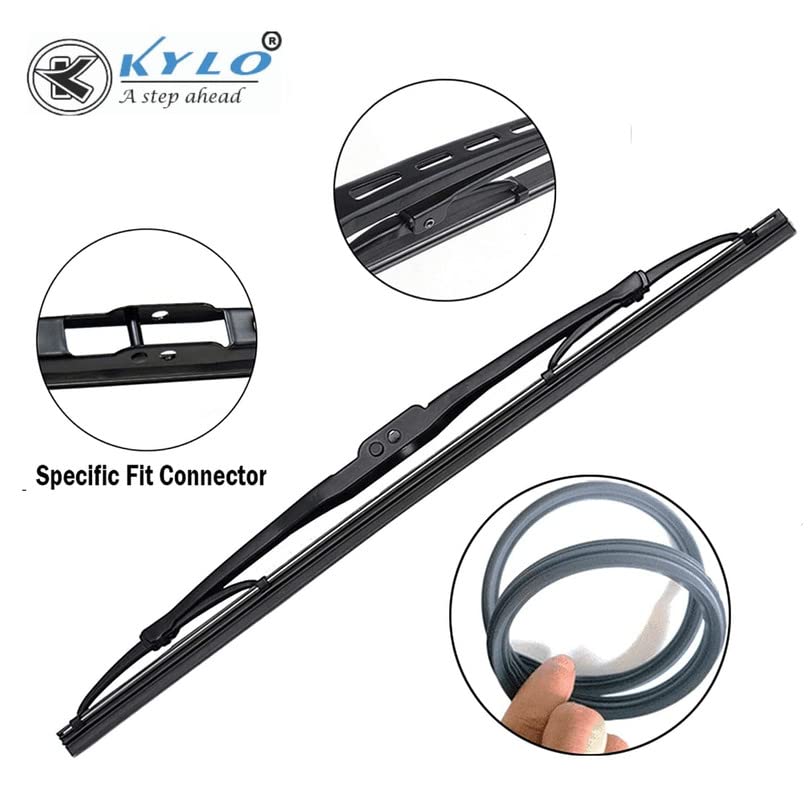 Image of Kylo Windshield Wiper For New Santro / Conventional And Traditional Metal Type Windshield Wiper Blades / Perfect Fitting Windshield Water Repellency Scratch Proof Cleaning Metal Wiper Blades