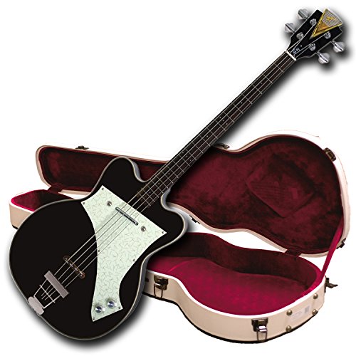 Kay Vintage Reissue K5970VBK Jazz Special Bass Guitar, Black