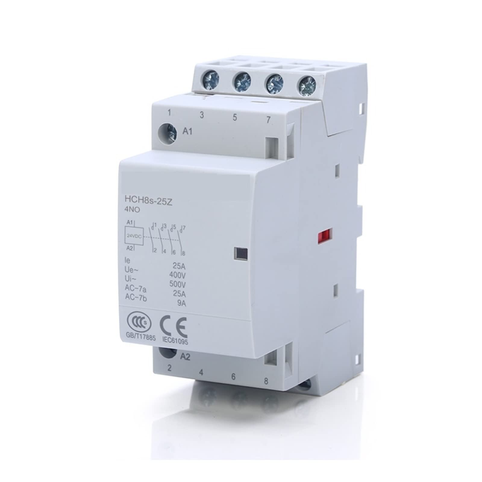 HCH8s-25Z DC stycznik DC24V cewka DC12V 2P 220V 25A 16A 2NO 1NO1NC automatyczny domowy stycznik typ 1 szt. (2P 25A 2NO DC24V)
