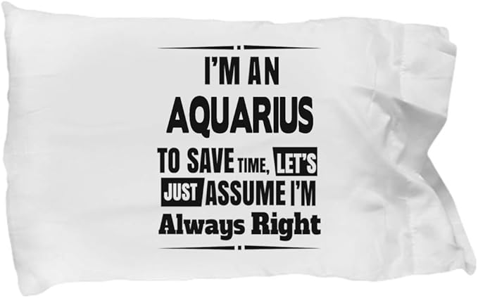 Gift for Aquarius - Aquarius Creative and Soft Pillow Case - Perfect Hobby Gift, Standard Size Pillowcase for Aquarius, Men and Women