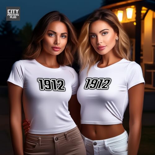 Crop top 1912 blanc à manches courtes et tissu extensible confortable