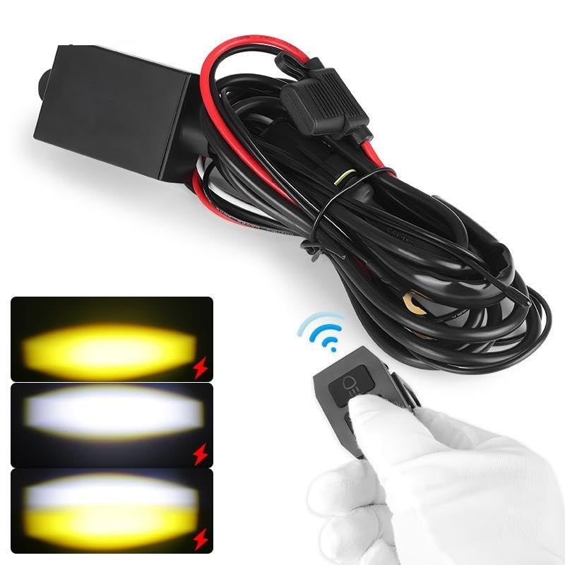 Interrupteur phare moto avec modes de clignotement multiples pour feux LED - 3