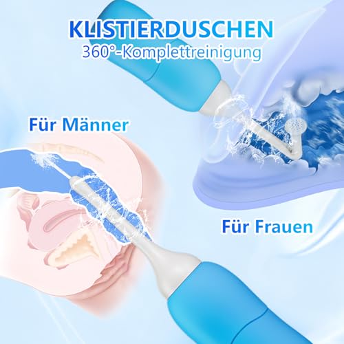 Analdusche für Analverkehr Podusche für Frau - 220ML Po Dusche mit Doppeldüse Intimpflege Damenu Intimdusche Wochenbett Einlaufgerät Darmreinigung Klistier zur Darmspülung Analdusche für Männer & Frau