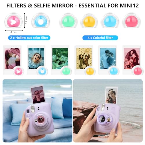 Kit 8 en 1 Funda y Accesorios para Fujifilm Instax Mini 12 miniatura 4