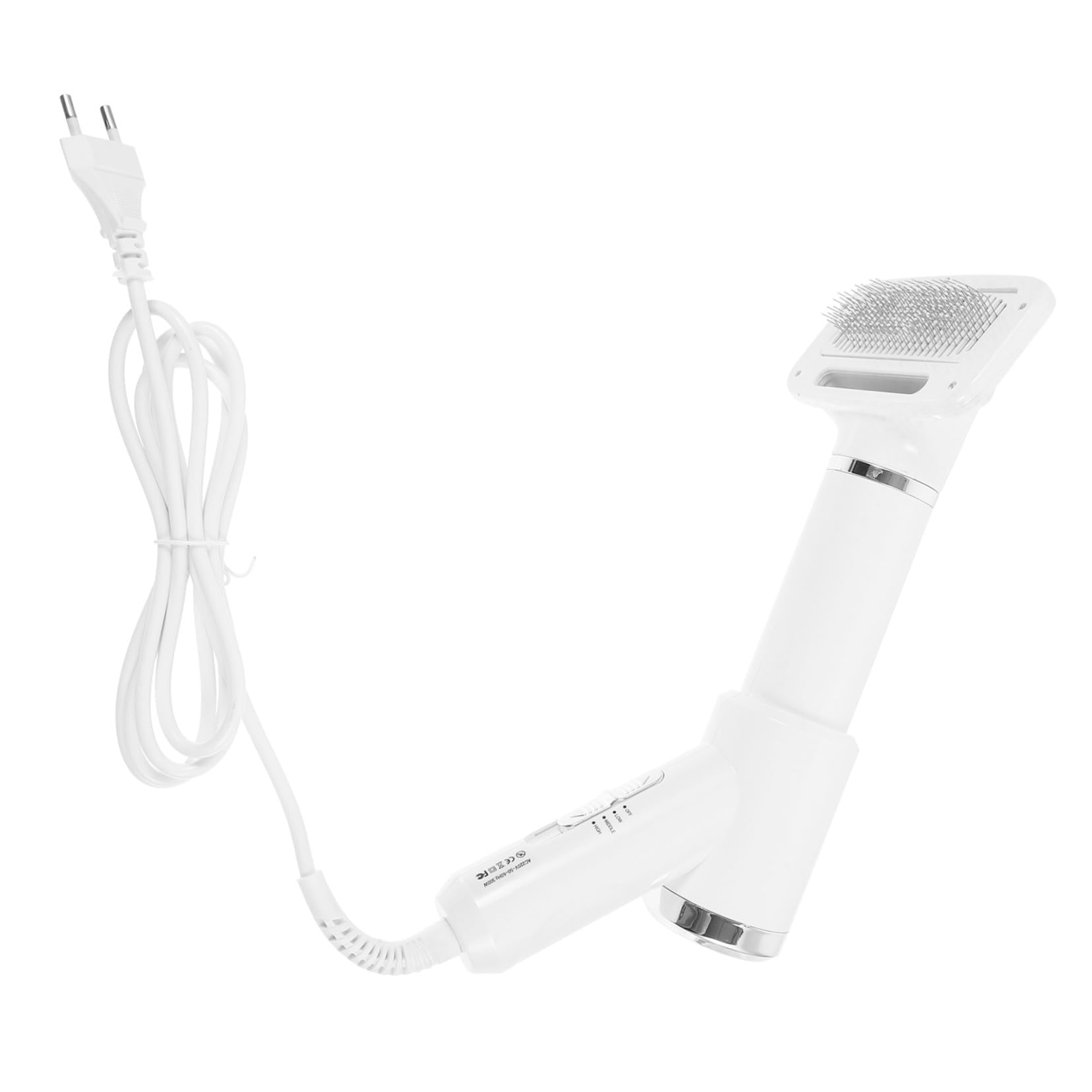 iplusmile Sèche-cheveux pour Animaux de Compagnie Peigne Démêlant en Plastique Blanc, Sèche-cheveux pour Chien et Chat, Accessoire de Toilettage Pratique pour Propriétaires D'animaux