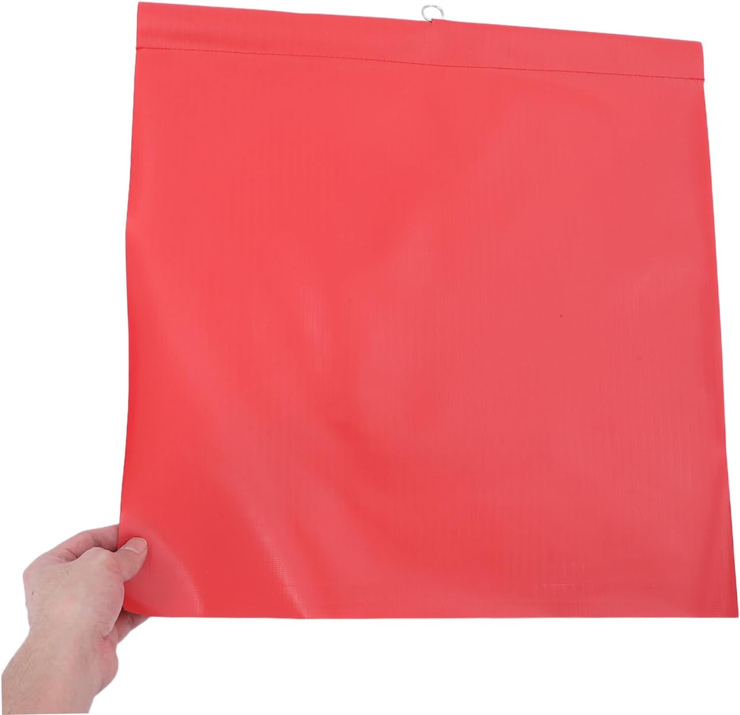 Healifty 4pcs Red Safety Warning Flags with Wire Loop for Pedestrian Crossing and Bike Use, High Visibility Pvc Flags for Emergency Warning and Road Safety, 18x18 Inches