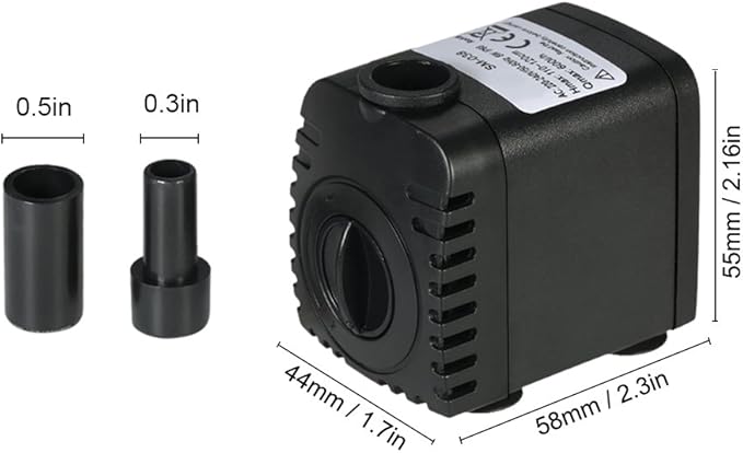 Bomba de Agua Sumergible,Decdeal 600L/H 8W Water Strider ...