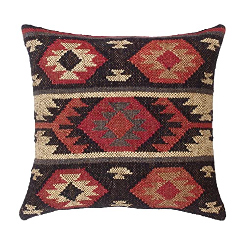 Iinfinize IIN-CC4-307-308-309-321 Handmade Pillow Cover Wool Jute Cushion Turkish Pillow Case Indoor Outdoor Cushion Hippie Bed Rest Pillow Throw Kilim Cushion Case 4 Pcs thumb #3