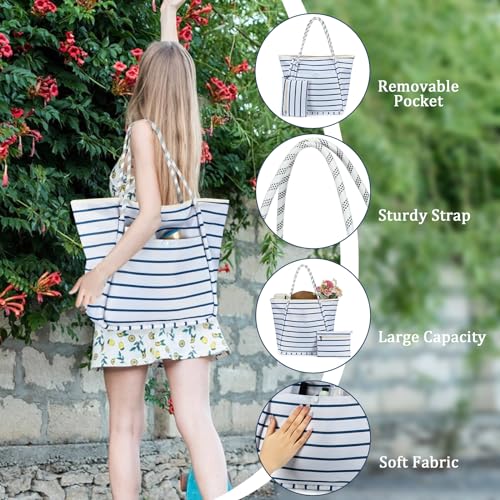 Bluboon Beach Bag Waterproof Sandproof Beach Tote Bag Packable Pool Bags Vacation Travel Birthday Gifts for Women4