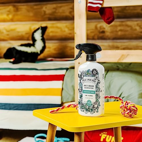 Pet-Pourri Pet Odor Air + Fabric Odor Eliminator Spray, Pawsitively Fresh, 16 Fl Oz #TOP6