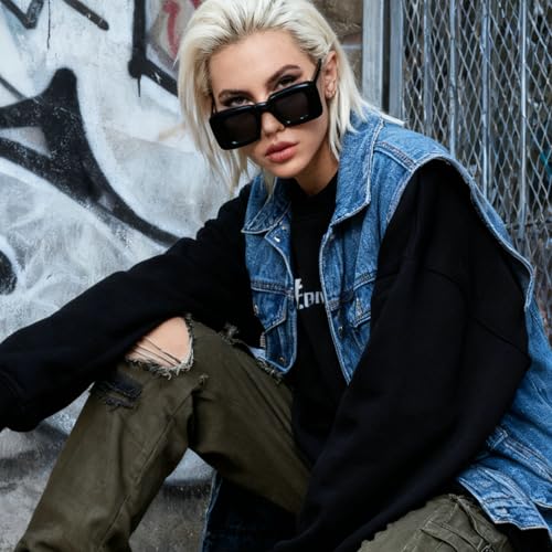 laureles Fashion Cat Eye Y2K Sunglasses Women Vintage Red Yellow Blue Square Sun Glasses Men Punk Shades UV4002