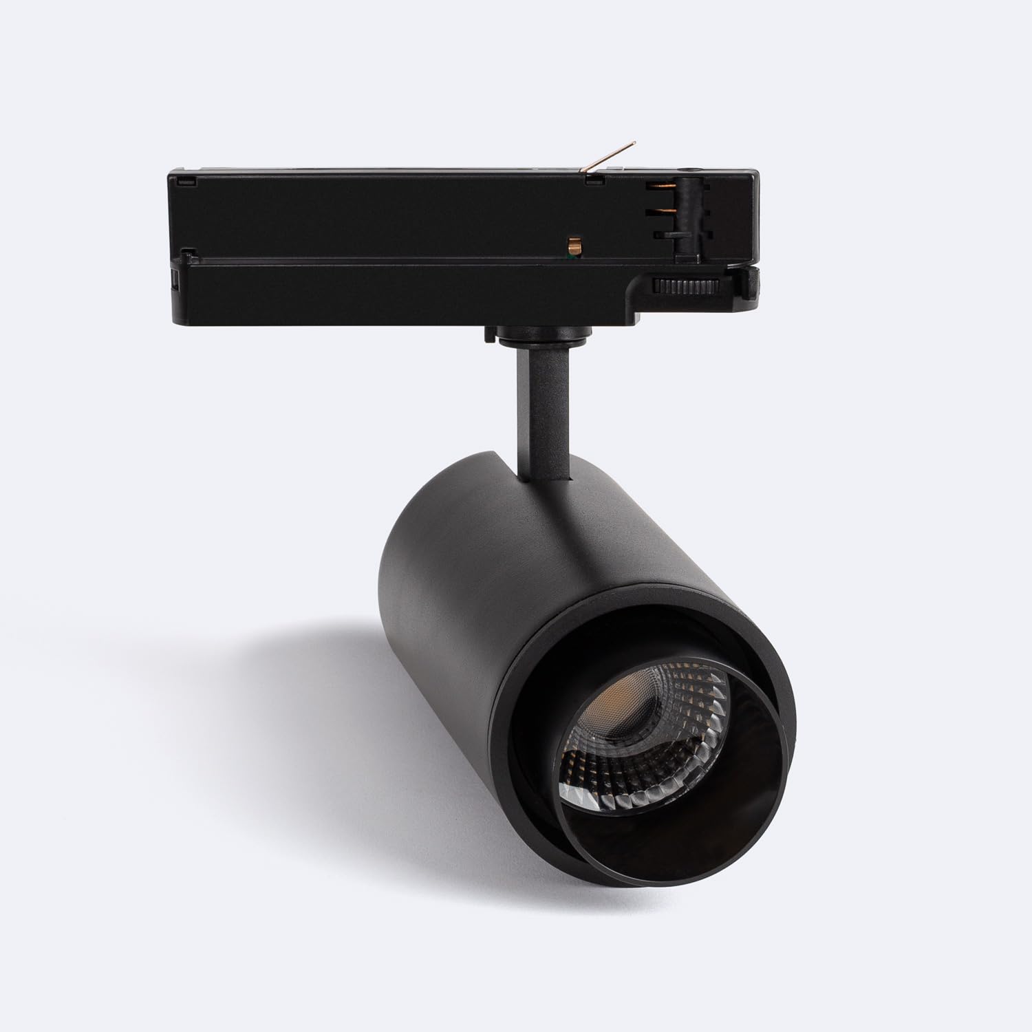 LEDKIA Foco Carril LED Trifásico 20W Fasano Cilindro Regulable Negro 4000K