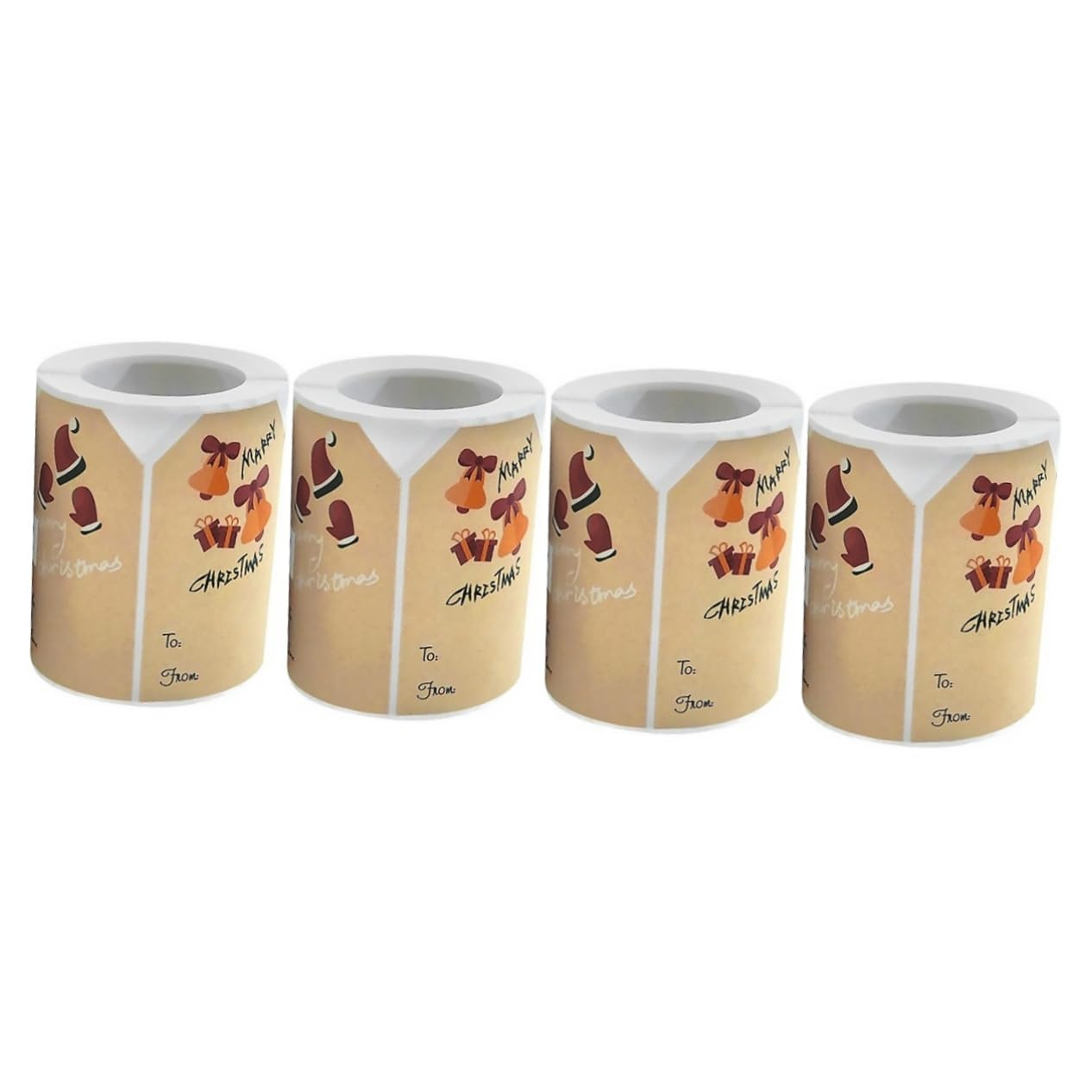 Operitacx 4 Rouleaux Autocollants de Noël autocollant de Noël autocollant d'étiquette de de noël etiquettes autocollantes étiquettes autocollantes étiquettes de noël