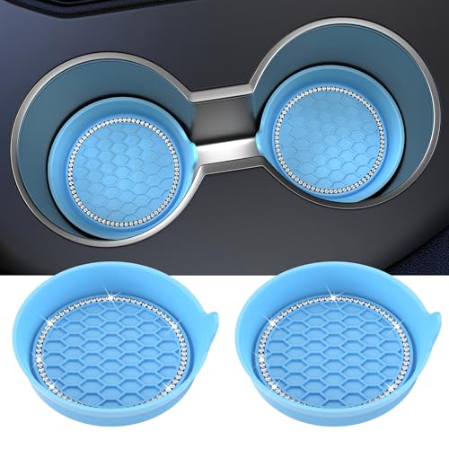 Image of Amooca 2-Pack Car Cup Holder Coaster Bling Crystal Rhinestone Car Interior