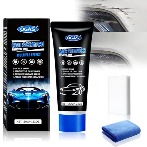 120g Pulidor Para Coche,Pulido y Restauración de Pintura para Vehículos,Kit de Reparación de Arañazos para Paño Microfibra y Esponja pulidora,Brillo Intenso,Apto diferentes vehículos