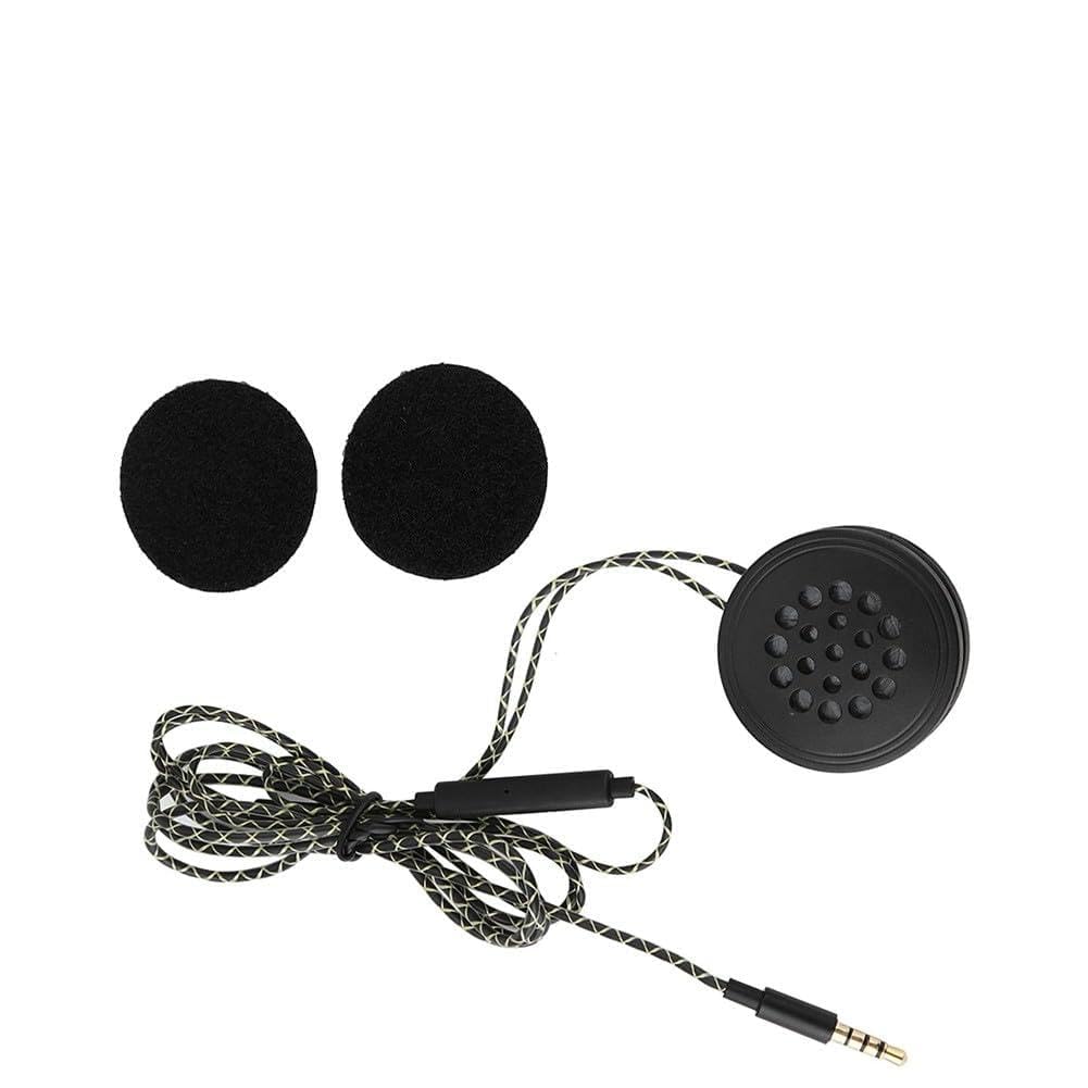 for Motorcycle Helmet Headset Headphone Speakers with 35mm Jack Hands- Calling, MP3 and Computer, for Black