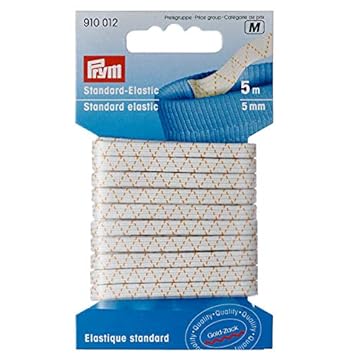 Glooke Selected Elastico Standard, Polyester, Bianco, 5 mm, weiß, 5 m