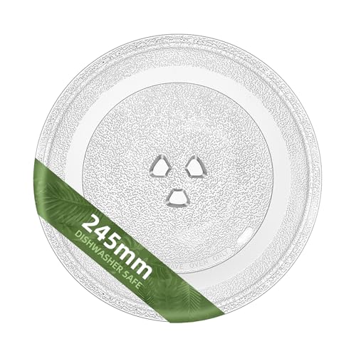 Smallest 245 mm Microwave Plate Replacement Compatible with Panasonic Microwave Glass Plate F06016D00XN 245mm Microwave Plate Replacement for Nostalgia 19-20L 700W Small Retro microwaves
