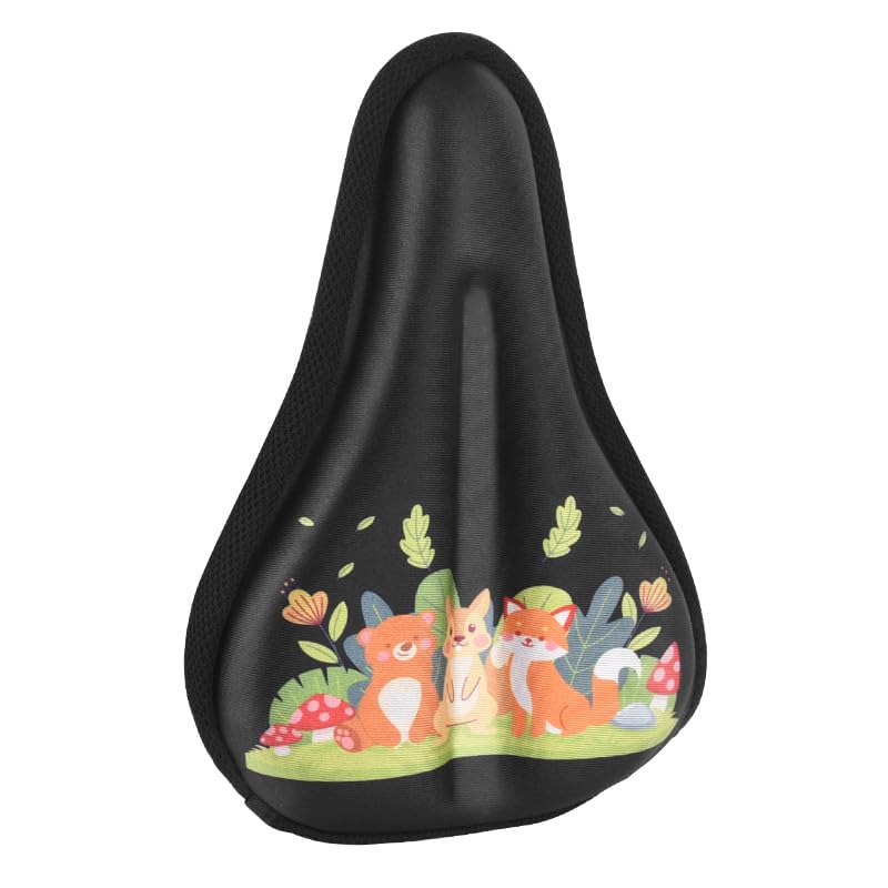 Yulakes Housse de siège de vélo pour enfants, housse imperméable, design de dessin animé, mousse, silicone, forme universelle, pour vélo