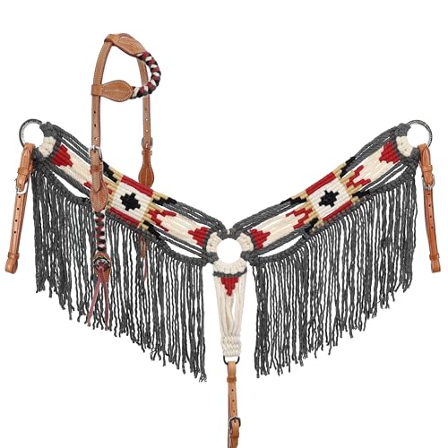 Showman Choctaw Mohair Single Ear Headstall & Breast Collar Set