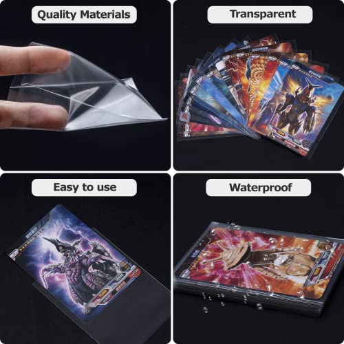 Pack of 100 Trading Card Sleeves, 66 x 92 mm 0.1mm Thickening Card Sleeves - Image 3