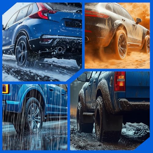 Image of 4PCS Black Mud Flaps Universal Rubber Front and Rear Side Splash Guards Mudflaps Mudguard Fender Flares with Hardware for Car Pickup Truck SUV