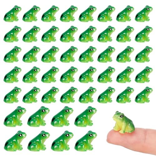 GGSTDDUP 100 Pcs Mini Resin Frogs Cute Green Frog Tiny Frogs Mini Frogs Figurines Miniature Frogs Animals Figurines Ornament for DIY Crafts Landscape Aquarium Dollhouse Fairy Garden Decor Potted