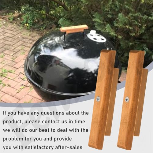3Piezas Mango de Madera Cherry para Parrillas Weber 22.5" y 18.5" miniatura 4