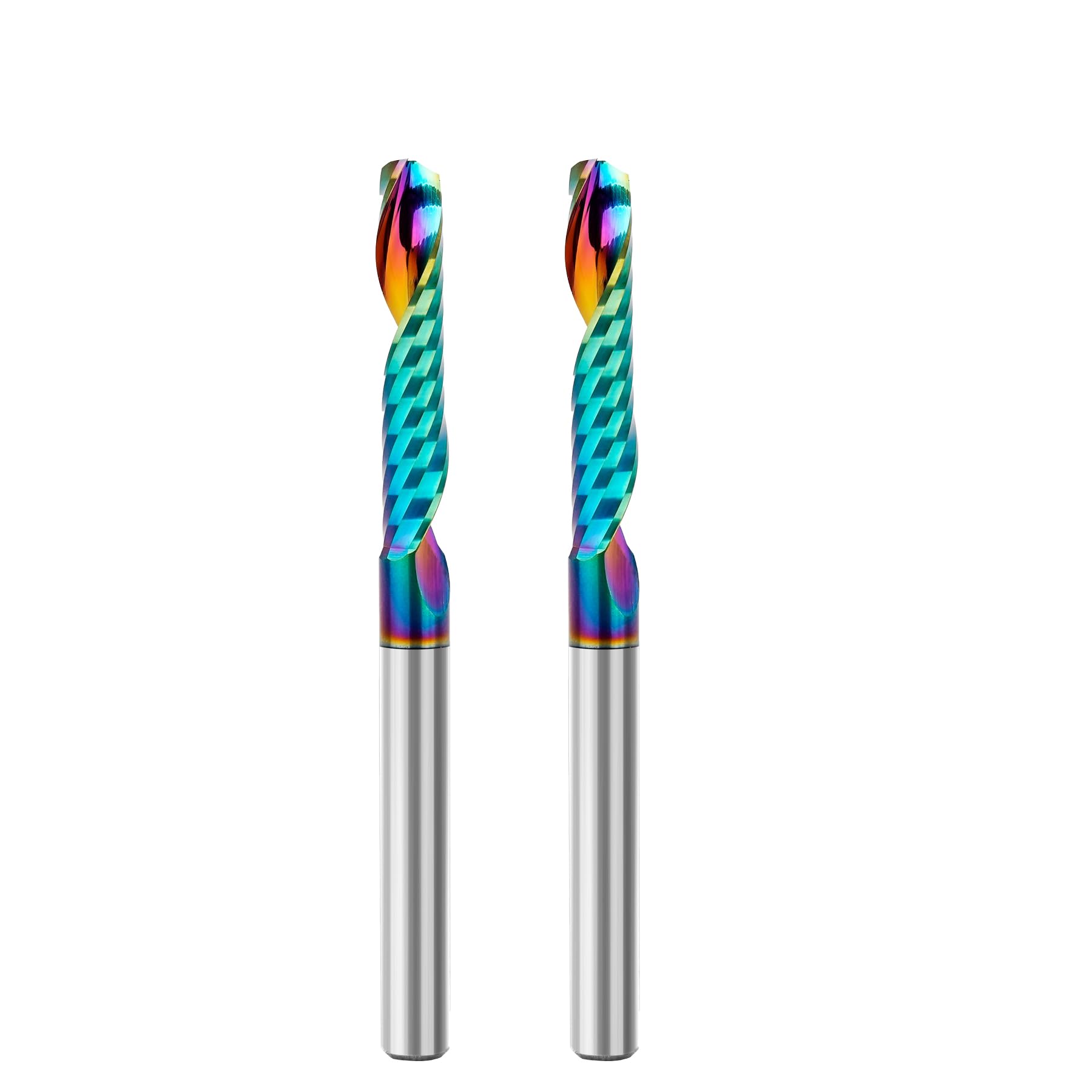 SpeTool 2 fresas de aluminio de 6 mm de vástago VHM, de aluminio, 32 mm de longitud de corte con revestimiento DLC, fresadoras CNC, para aluminio, acrílico y latón