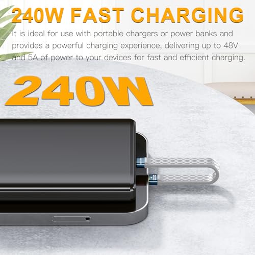 Câble USB4 8K 60Hz haute performance Thunderbolt 4 court 240W USB C robuste - 3