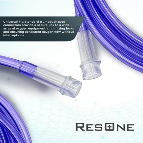 Image of ResOne 50Ft Oxygen Supply Tubing, Crush Resistant, Standard Connectors for Nasal Cannulas, Cannula Nasal Tubing, Oxygen Concentrator - Purple (Pack of 3)