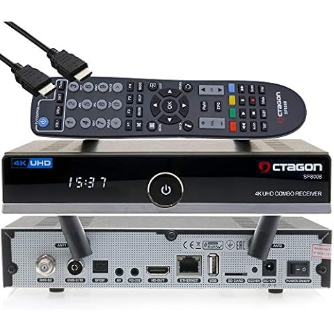 OCTAGON SF8008 4K UHD HDR Combo Receiver 1x DVB-S2X & 1x DVB-C/ DVB-T2 Cover