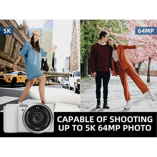 ORDRO G730 5K 64MP HD Vlog Micro Single Camera, 12X Optical Zoom Vlogging Camcorder with 3.2" IPS touch Flip Screen, WDR - Image 3