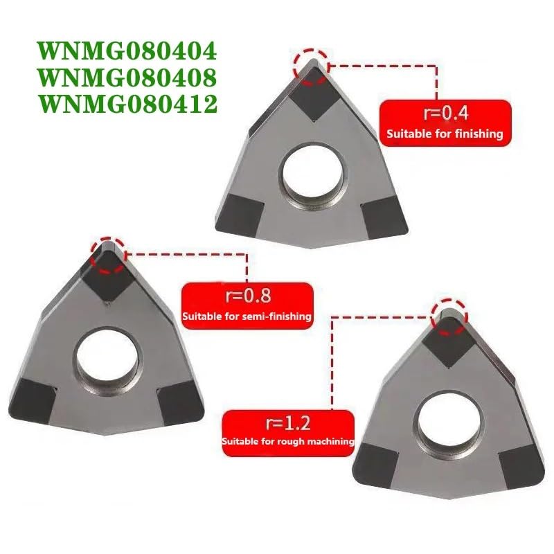 Lot De 10 Plaquettes Carbure WNMG080408 – Idéales Semi-Finition & Finition Acier / Inox – Haute Résistance & Longue Durée De Vie