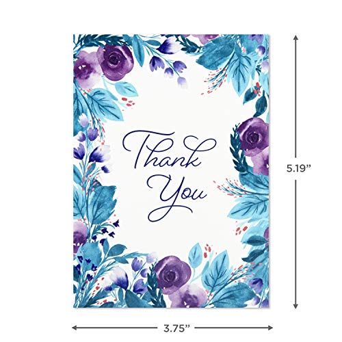 Image of Hallmark Thank You Cards Assortment, Painted Flowers (48 Cards with Envelopes for Baby Showers, Wedding, Bridal Showers, All Occasion)
