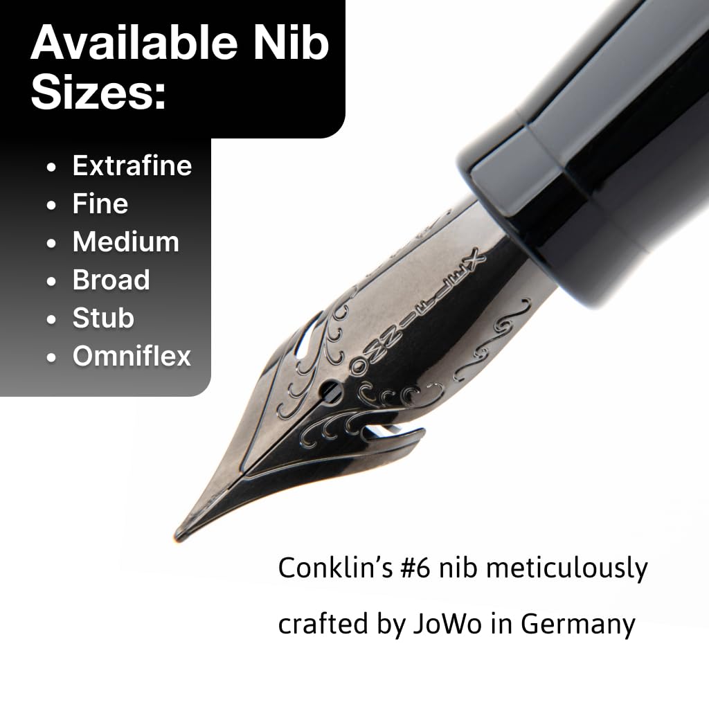 Amazon | Conklin Mark Twain クレセントフィラー 万年筆 - ブラック