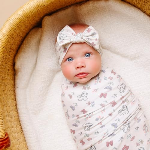 Copper Pearl Baby Stretchy Soft Knit Headband Bow Minnie Mouse's Bowquet4