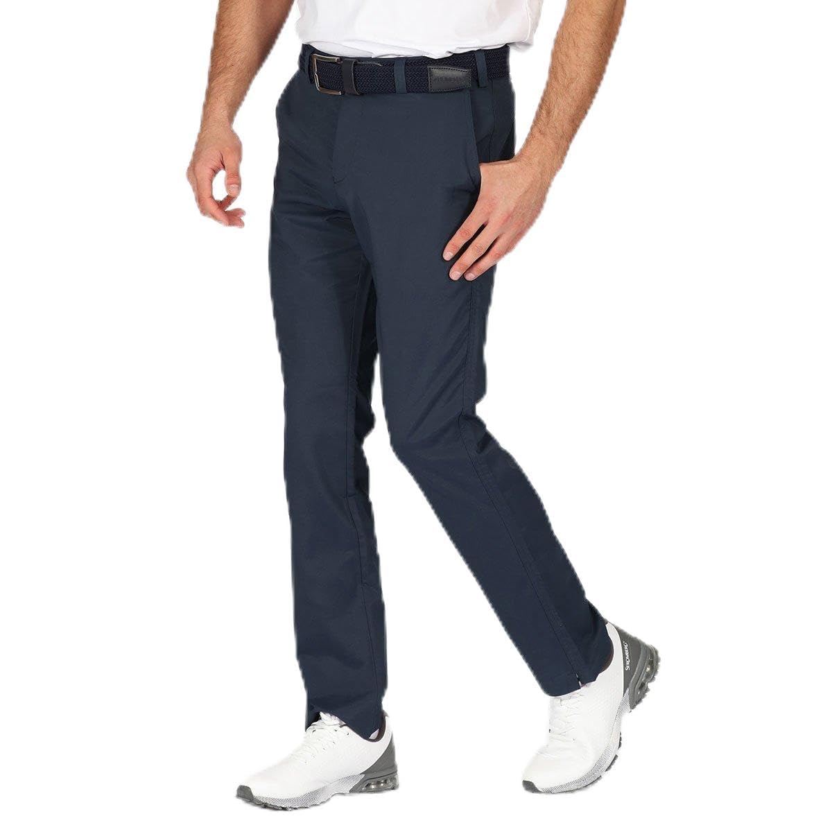 Stromberg - Hampton - Mens Tapered Breathable Water Resistant Golf Trousers - Quick Dry Mens Golf Pants - Navy - 44 Regular