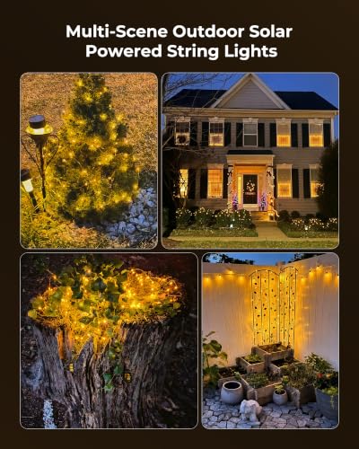  Solar Fairy Lights,33Ft 100 LED String Lights Outdoor with 8 Modes - image 5